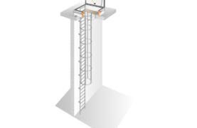 Dakluik vaste verticale ladders met of zonder kooi